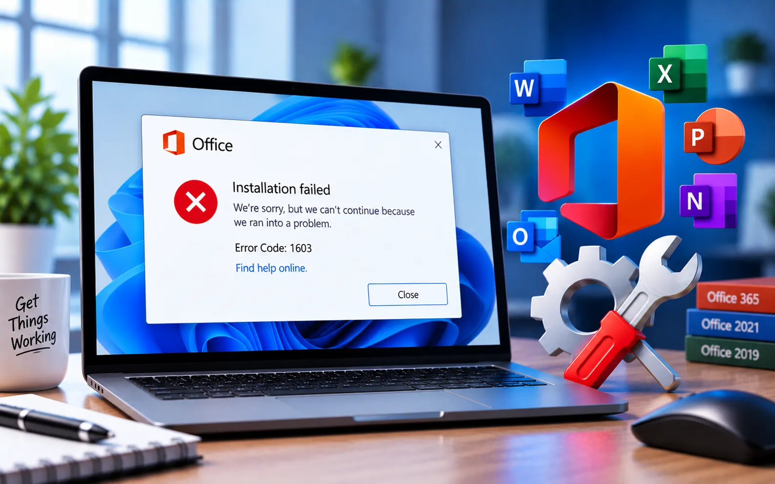 We're sorry but Outlook has run into an error fix